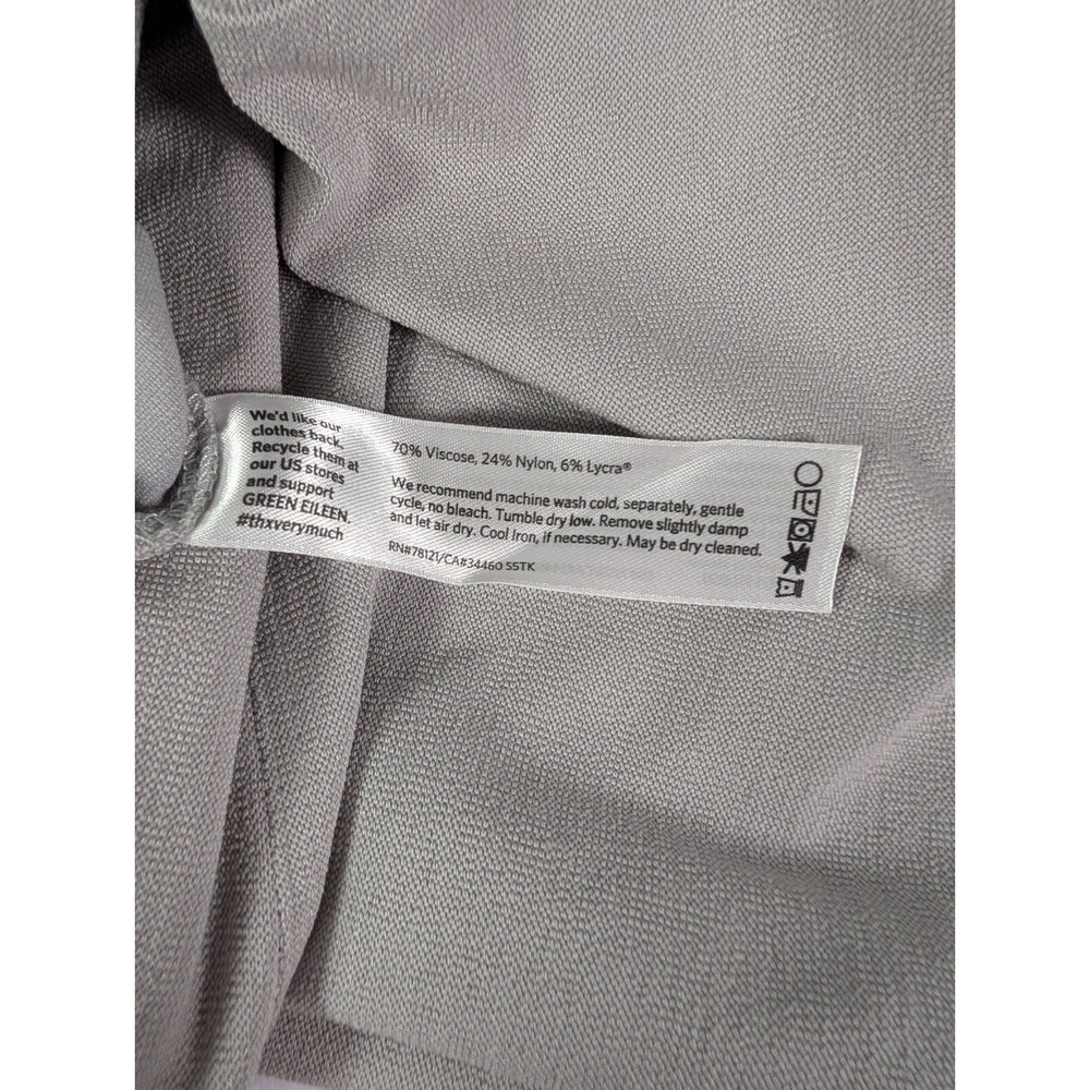 Eileen Fisher Pants Women's Petite Slim Ankle Crepe Silver Pull On System New - Picture 6 of 10